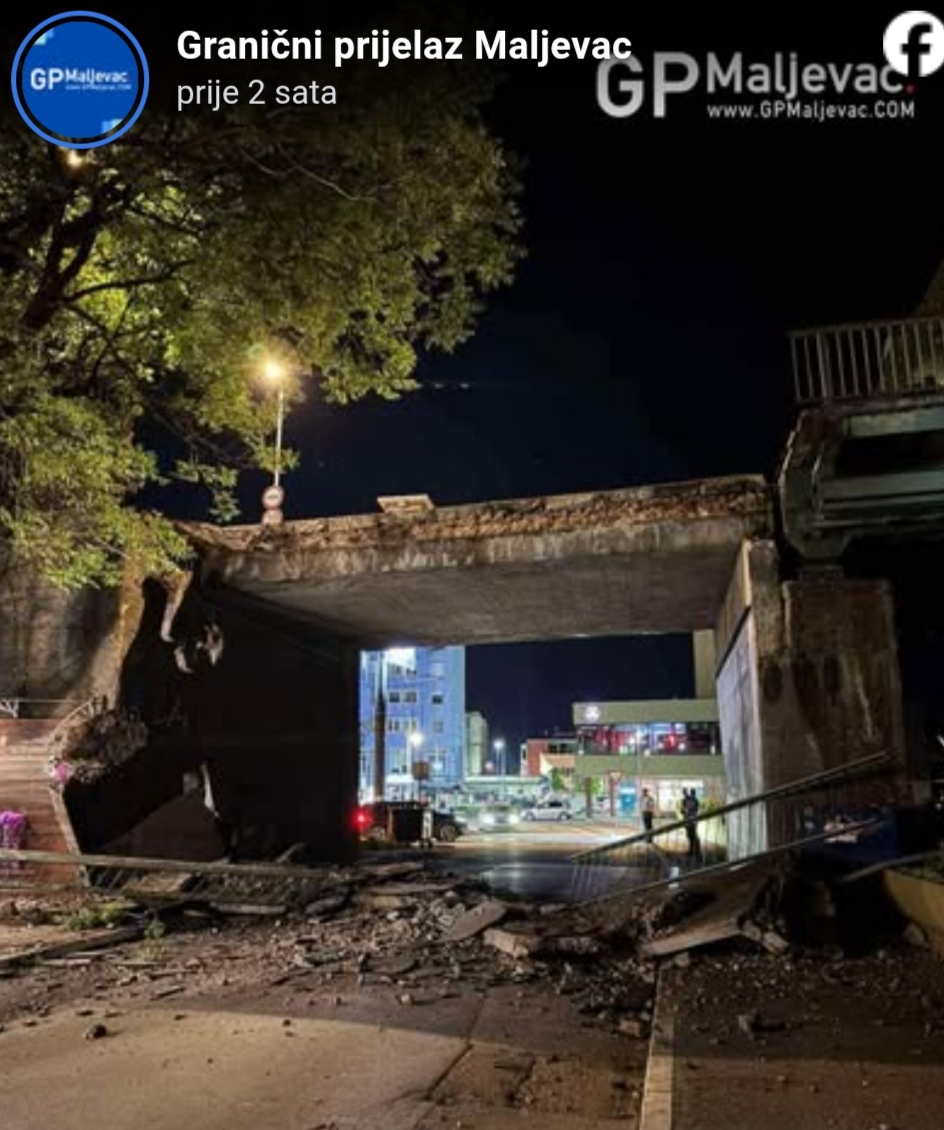Pukao most na granici s BiH: Promet prekinut u oba smjera